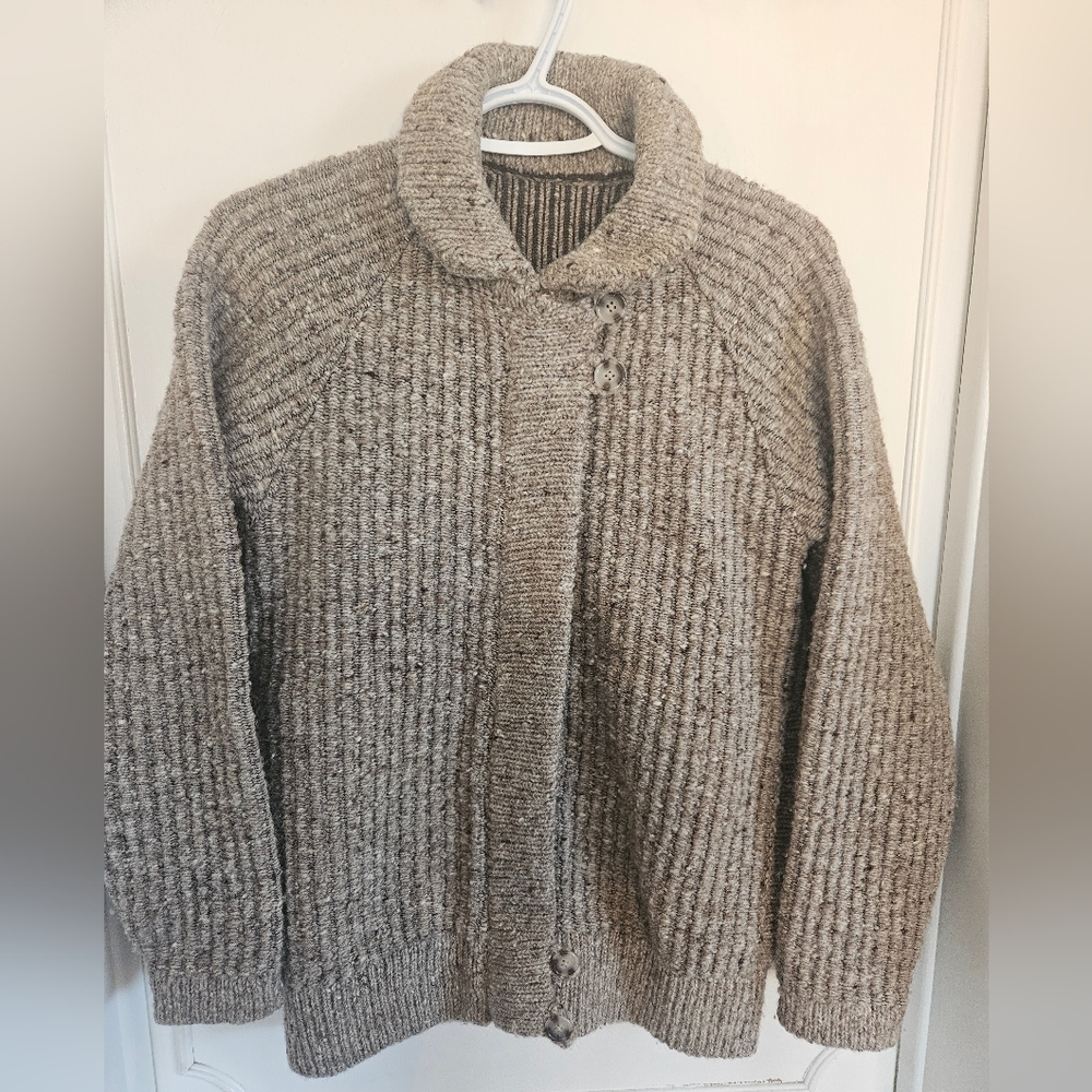 Vintage Wool Zip-Up Sweater